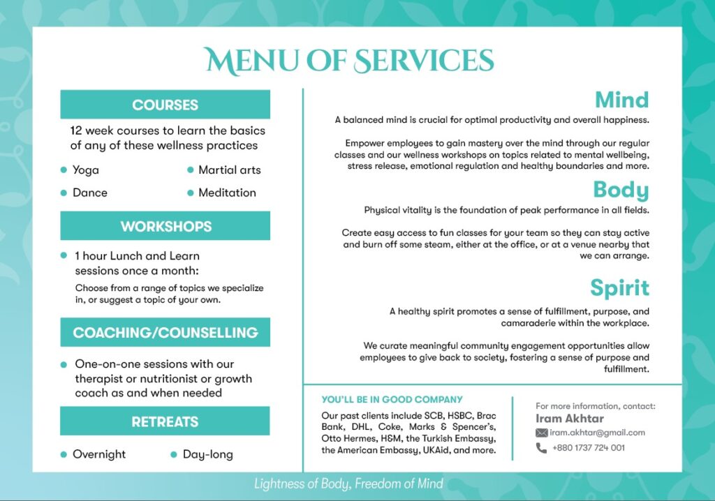 Employee Wellness Dhaka Flow